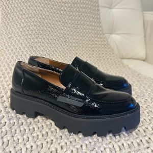 Black Franco Sarto Platform Loafer size 6
